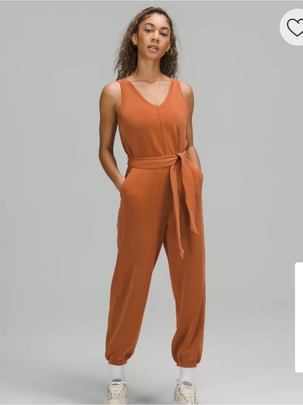 lululemon athletica Ease of it All V-Neck Tie-Waist Jumpsuit size 4